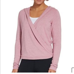 Calia activewear wrap snap closure hooded sweater